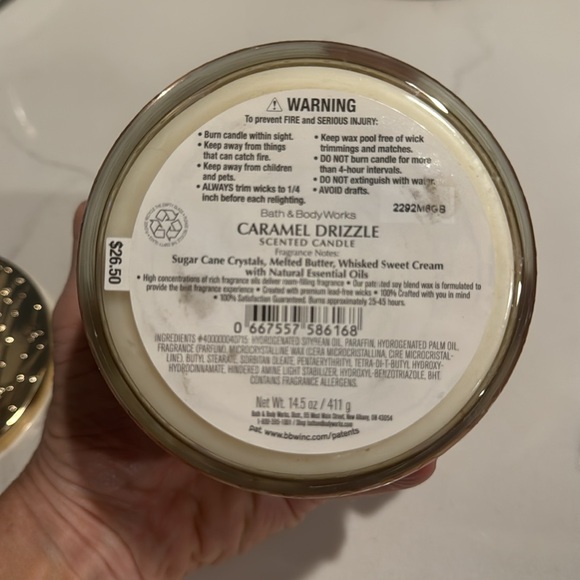 Caramel Drizzle Three Wick Candle New - Picture 3 of 3